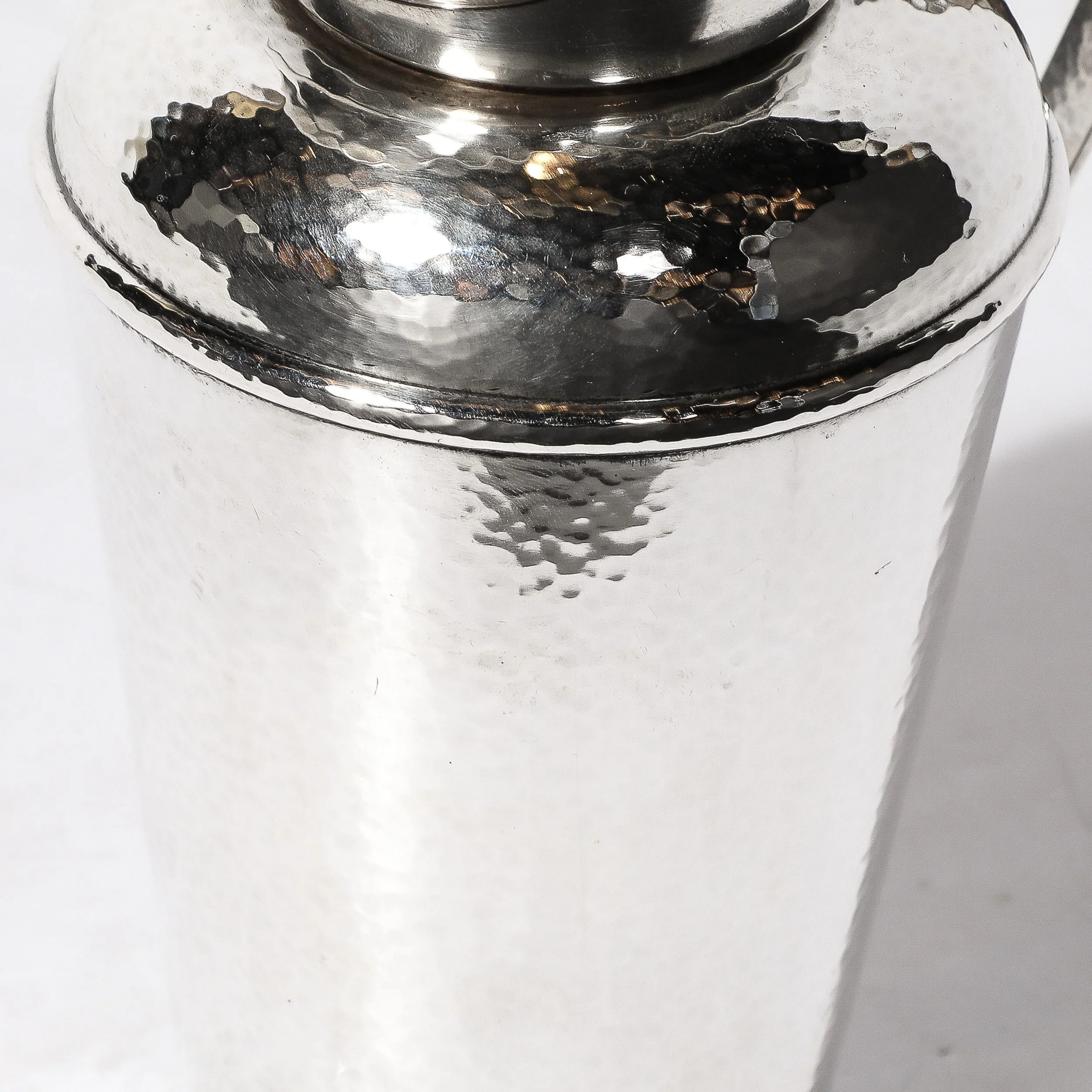 【Gorham for Galt&Bro.】純銀 フォーク／カクテル オイスター Art Deco Hand-Hammered Sterling Silver Cocktail Shaker by